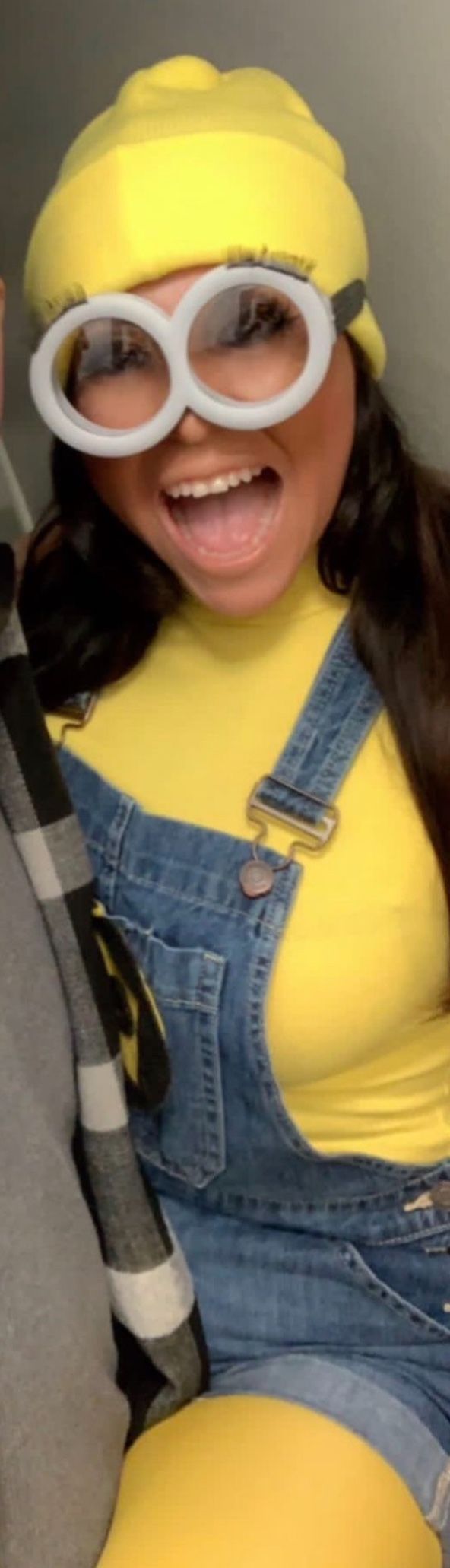 Minion Costume: Overalls, Yellow Tights, & Minion Emblem