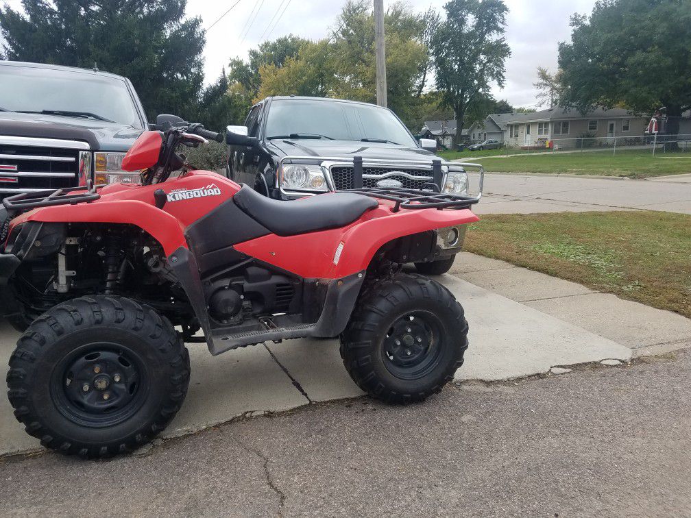 2018 suzuki king quad 750xi 4x4 automatic power sterring 3150 miles only
