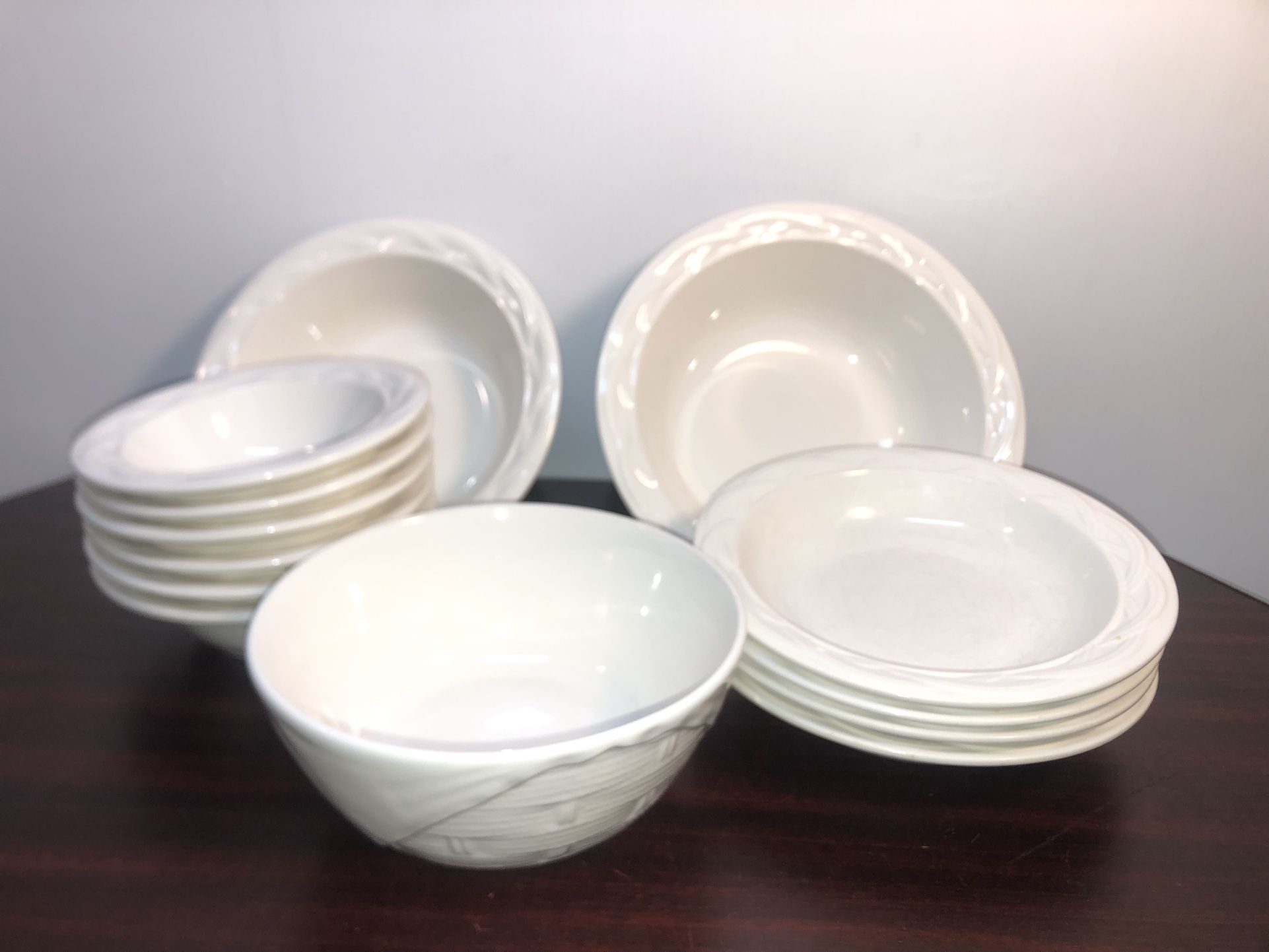 PFALTZGRAFF Setting Dinnerware Set Lot Of 13 Bowls Plates white USA