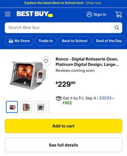 Ronco - digital rotisserie oven - BRAND NEW