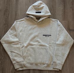 ESSENTIALS FEAR OF GOD LIGHT OATMEAL HOODIE – SIZE XL