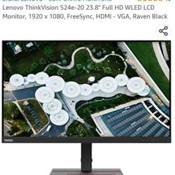 2 Brand New (Still in Box) Lenovo ThinkVision 24" Computer Monitors