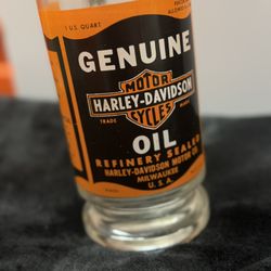 Harley Davidson Motorcycles Genuine Motor Oil Refinery Glass Beer Mug 16oz.