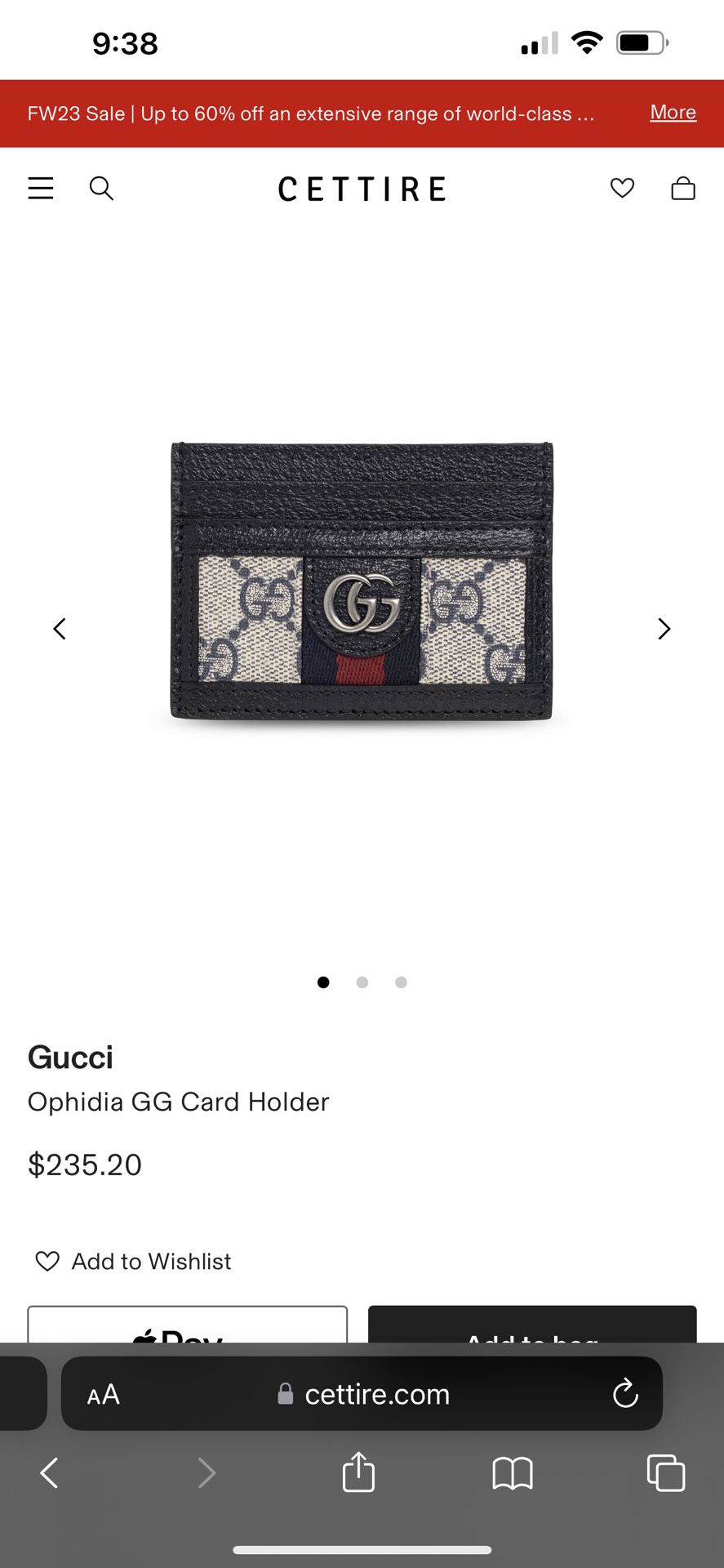 gucci card holder 