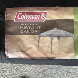 Coleman 10 X 10 Instant Canopy & Extras