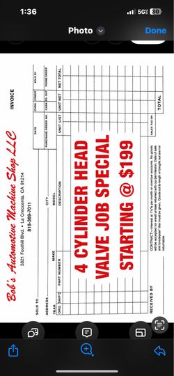 Cylinder service any type