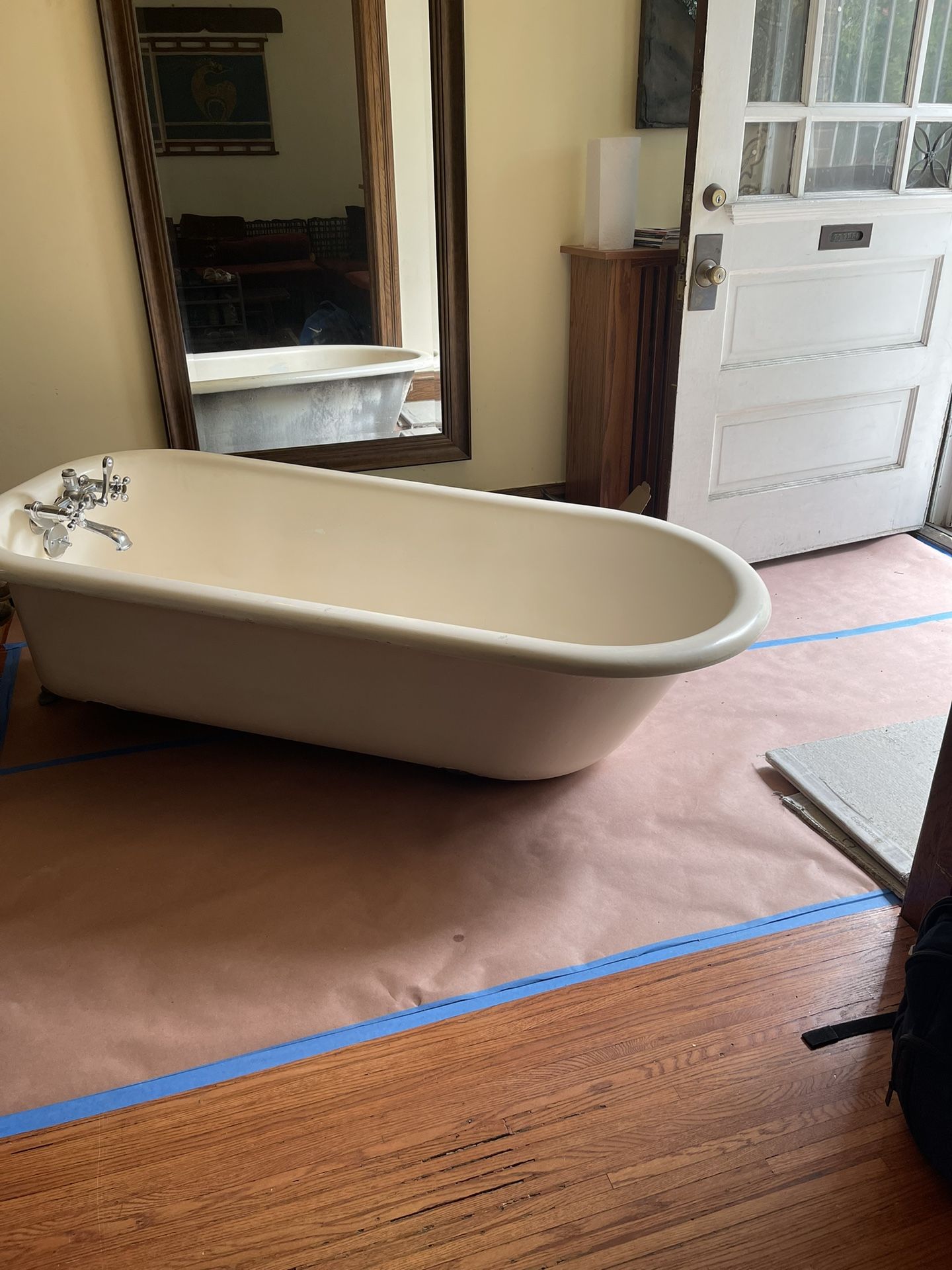 an old clawfoot tub