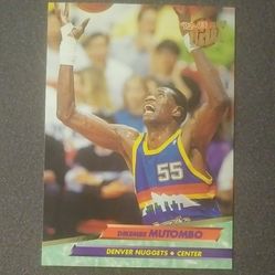 1993 Fleer Ultra Dikembe Mutombo Denver Nuggets #53 Basketball Card Vintage Collectible Sports NBA