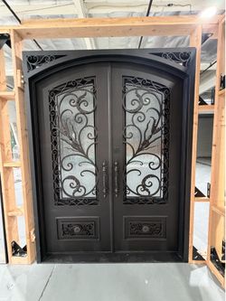 Heavy duty iron front door