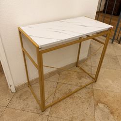 Gold And White Easy Foldable Table 