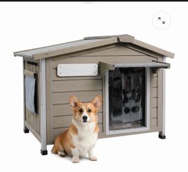 Small Dog House (30.1"L)Metal-Reinforced Chew-Proof Rainproof - PET46