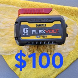 $100 New Dewalt 6.0ah FLEXVOLT Battery (20-Volt / 60-Volt)