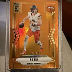 2025 Panini Donruss Elite - Bo Nix #43 -- Orange /199