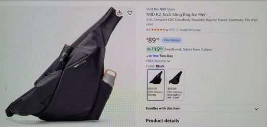 New! Tech sling bag for men