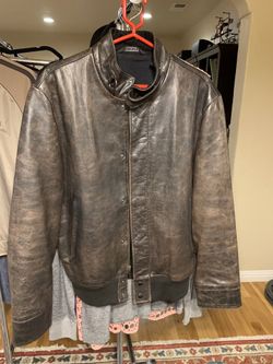 Dkny men’s leather jacket size large motorcycle jacket style