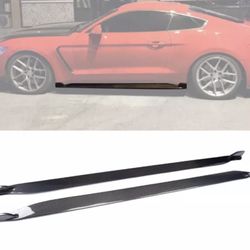 Fits 15-22 Ford Mustang S550 Coupe JC Style Side Skirts Carbon Fiber