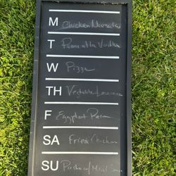 Wall Weekday Meal Chalkboard 
