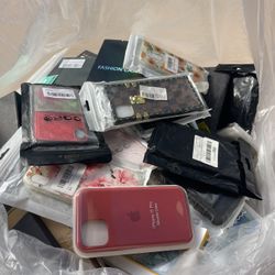 Big Bag Of Phone Cases And Screen Protectors 