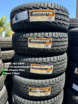275/65R18 Arroyo A/T New Set of Tires Installed and Balanced Set de Llantas Nuevas Instaladas y Balanceadas