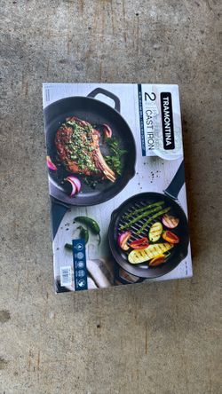 Cast iron grill and skillet