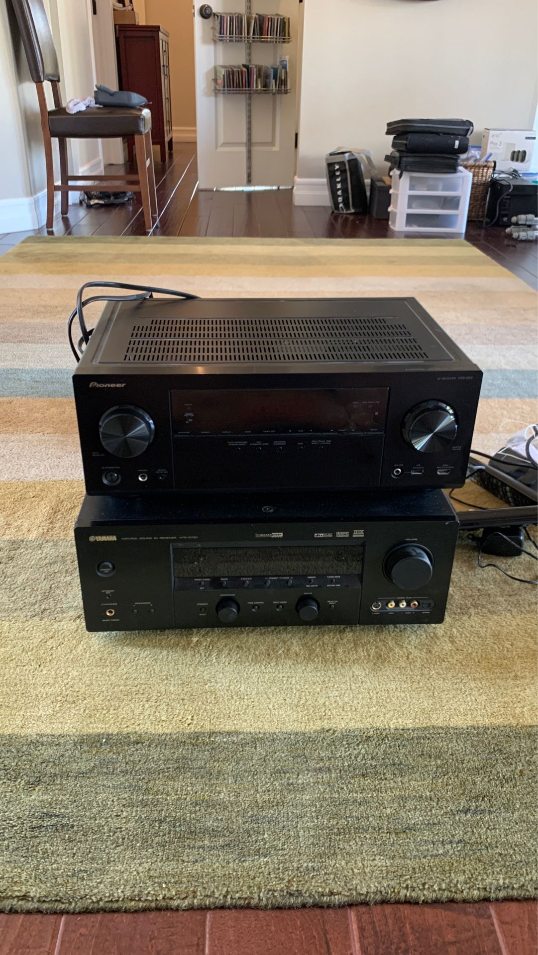 AV receivers Yamaha and Pioneer