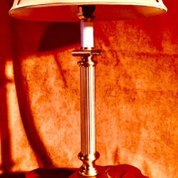 Firm Price Only - Beautiful elegant bronze brass cast desk lamp H24xLbase5 / Dshade12 inch Lbs 4.7