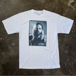 Vintage Taylor Hawkins Foo Fighters White Graphic Portrait T-Shirt