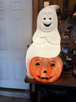 Halloween decorations, blow, mold, ghost and pumpkin light up