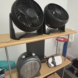 To mini fan and a heater