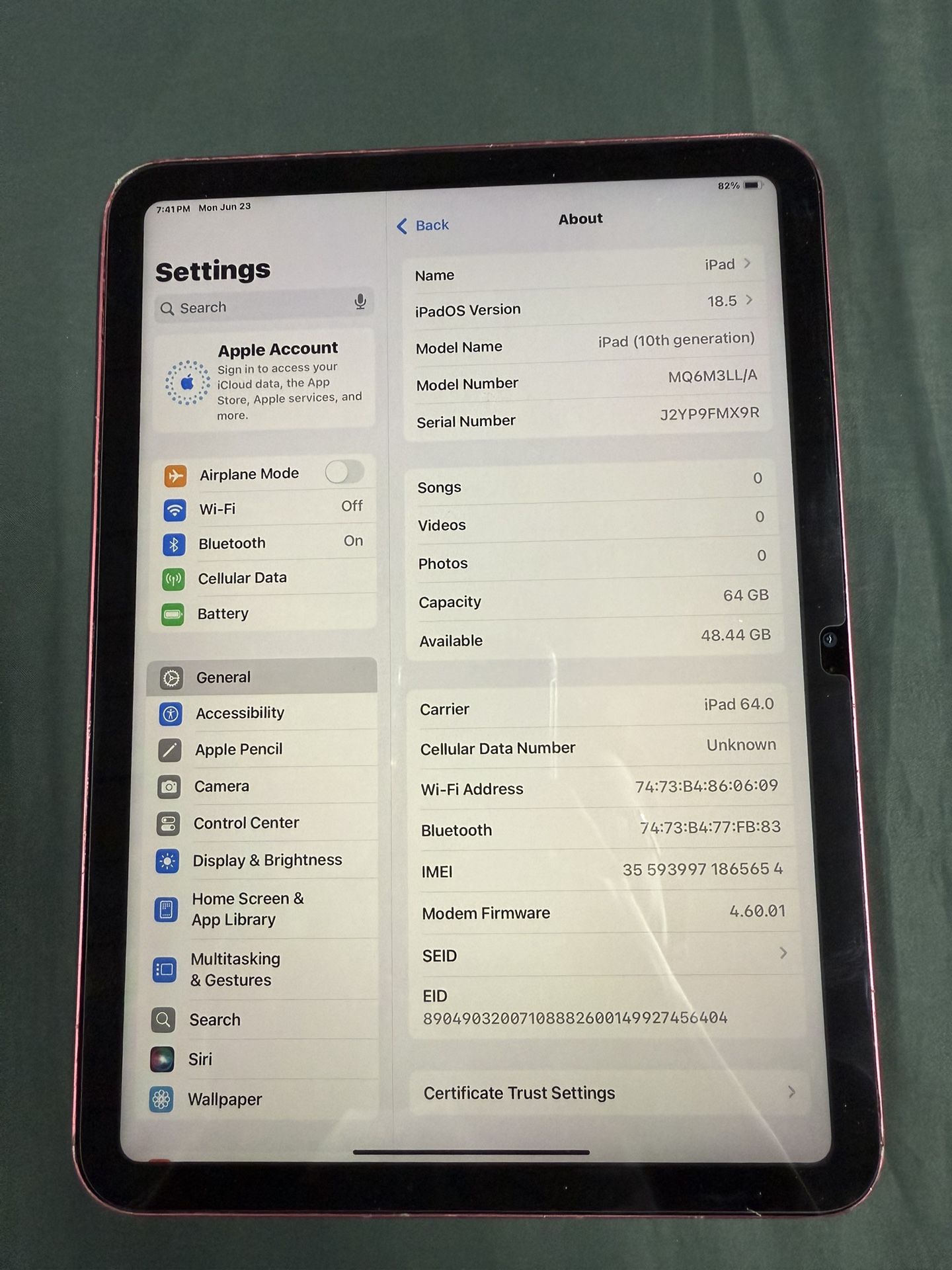 Ipad 10th Gen - Wifi And Cellular