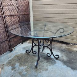 Quality 48" Glass Dining Table