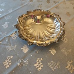 Silverplate Clamshell Bowl