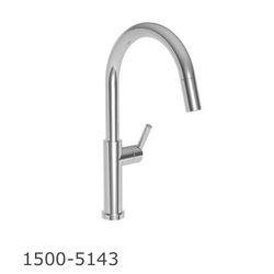 Newport Brass East Linear Kitchen Pull down Faucet- Midnight Chrome
