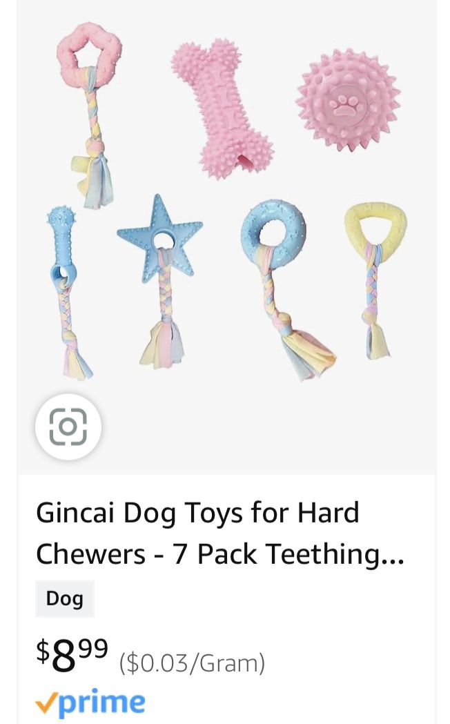 7pcs Dog Toy / Dog Teething Toy, New
