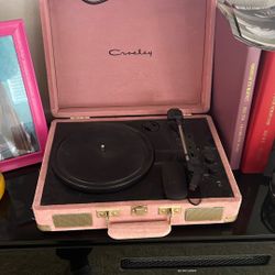 Vinyl Record Player - Pink Carrying Case