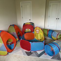Playhouse With Tents, Tunnels And Ball Put