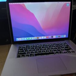 Apple MacBook Pro 15.4 " 2015 16 Gb Ram 256gb Ssd 0s Monterey Very Clean With Charger 