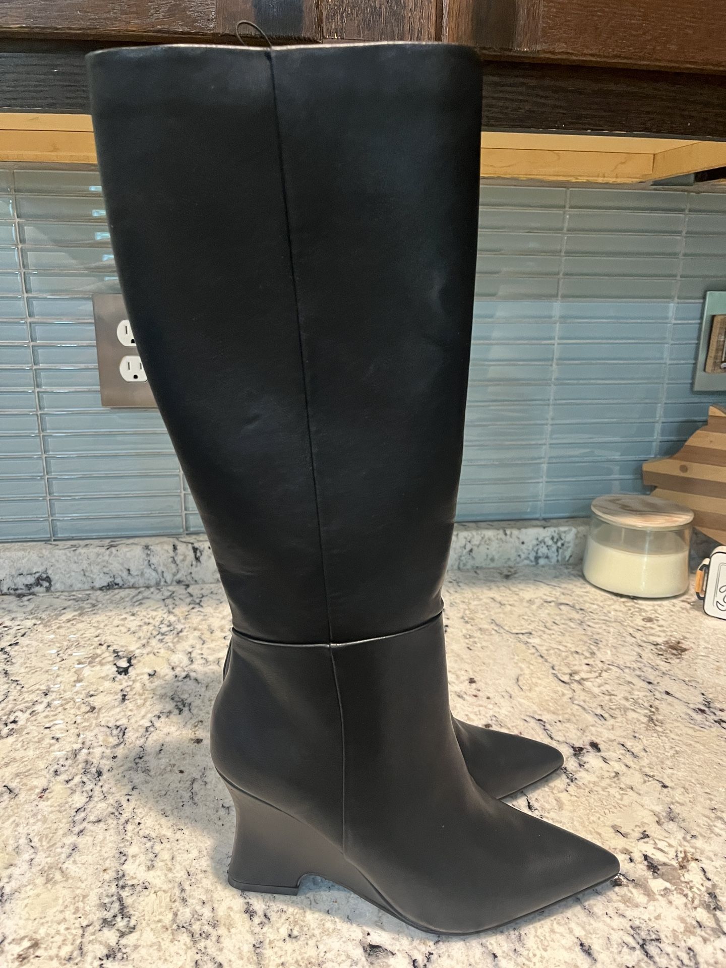 Worthington Womens Shari Wedge Heel Dress Boots