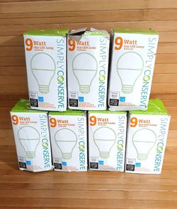 Lot of 7 Simply Conserve 6 Watt equal 40-Watt Soft White A19 LED Lamp 480 Lumens