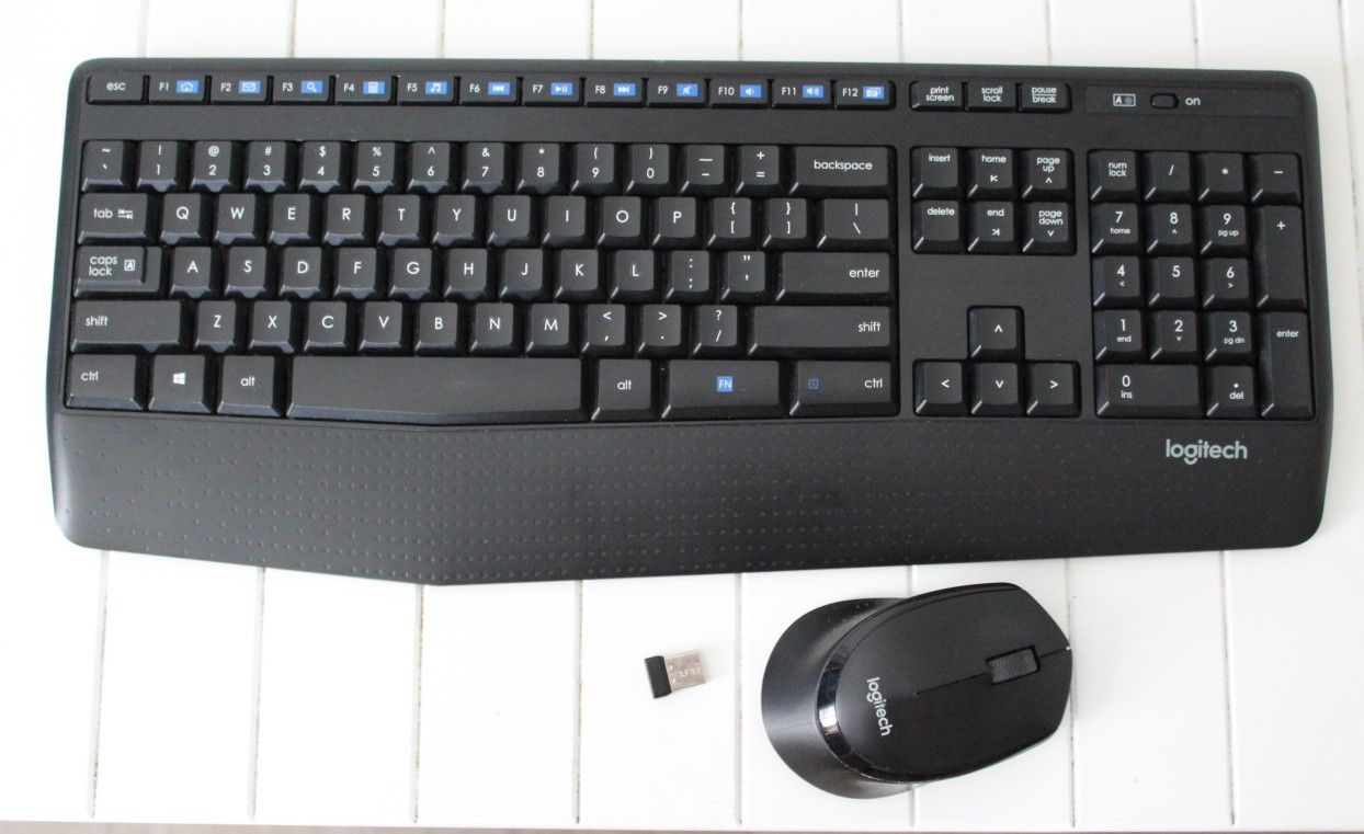 Logitech K345 Wireless Keyboard and M275 Mouse and USB Dongle Tested Working