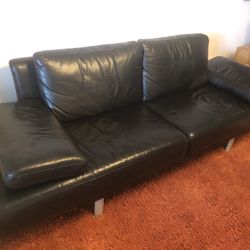 Black Leather Sofa