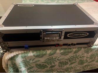 Dj case for dj  controller with slide laptop stand