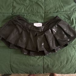Leather Mini Skirt 