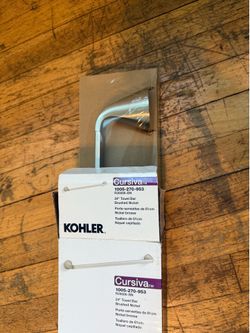 Kohler Cursiva 24” Towel Bar – Brushed Nickel – New