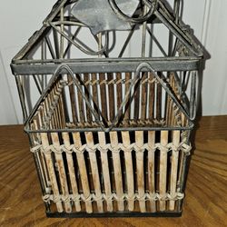 SMALL HANGING BIRD CAGE CANDLE HOLDER