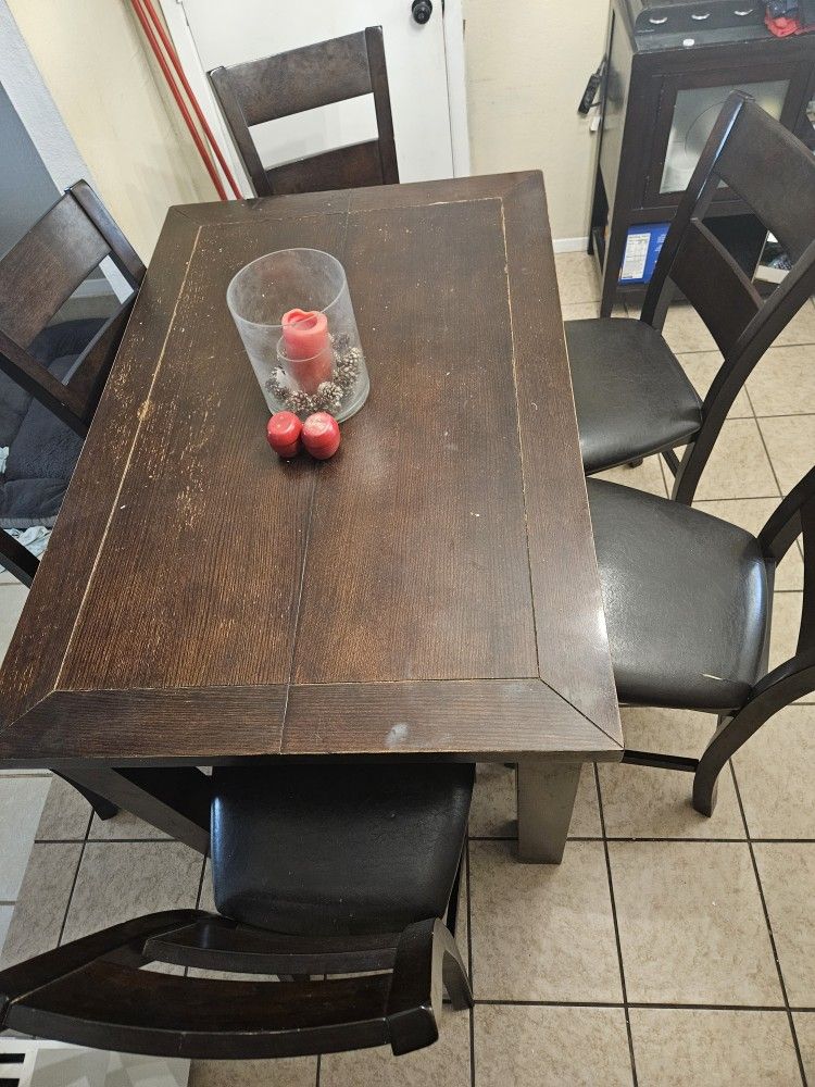 High Kitchen Table 6 Chairs