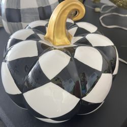 Rare Ceramic Mackenzie Childs Inspired Pumpkin 