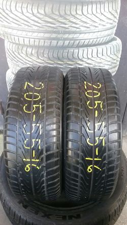 Pair of used 205 55 16 tires