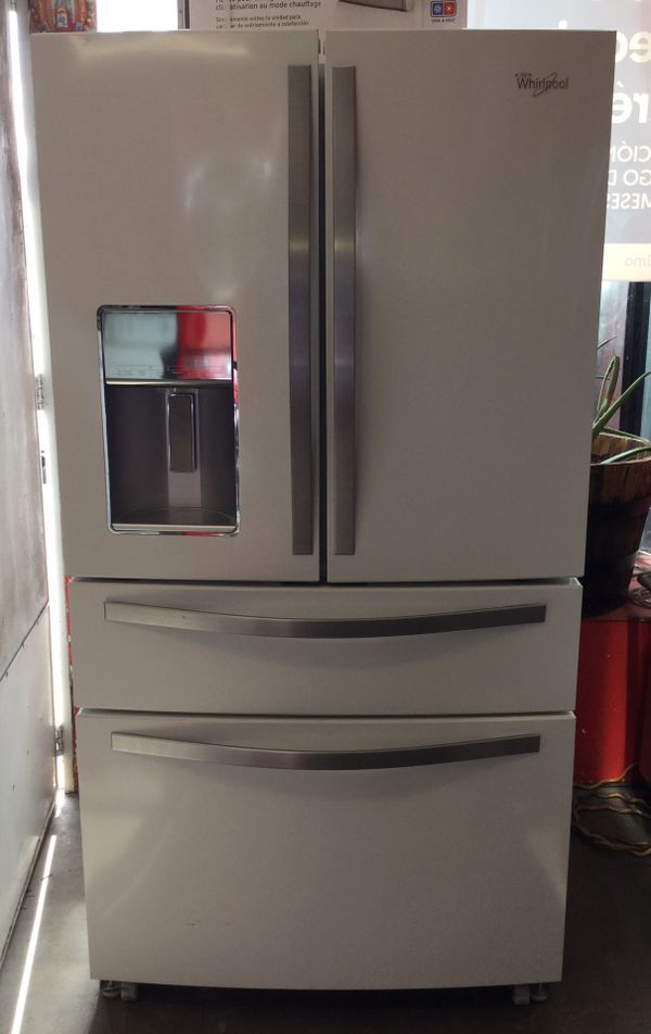 Refurbished White Whirlpool 4 Door French Refrigerator For Refurbished White Whirlpool 4 Door French Refrigerator