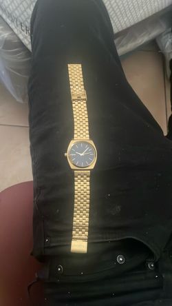 Nixon Gold-Tone Watch with Navy Dial